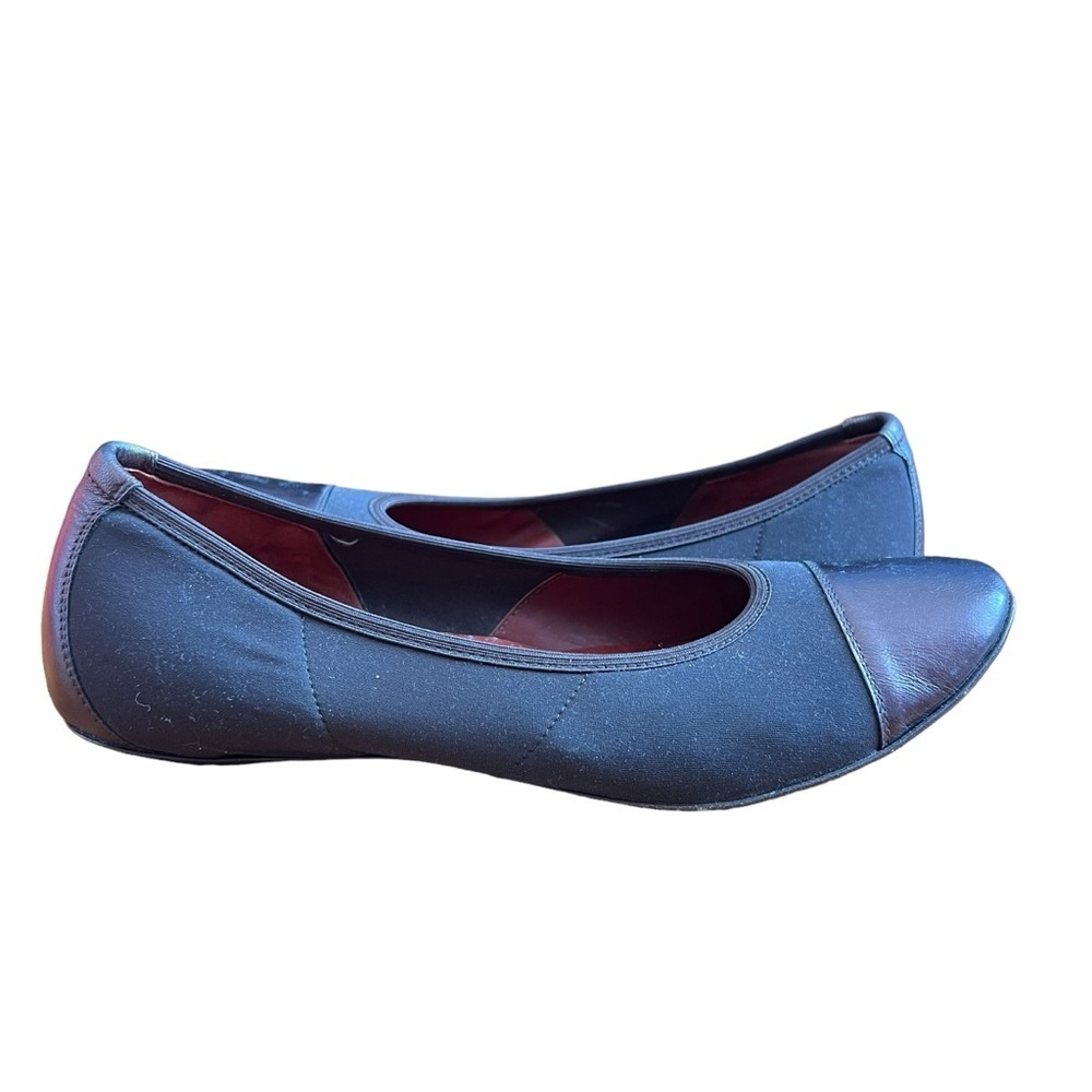 Donald J. Pliner Couture Women's Leather Flat Ballet Shoes Slip-On 2 Tone Sz 6.5